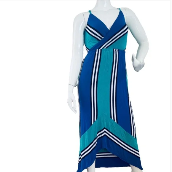 chinese dress ladies Balos Striped Maxi Dress-Natural
